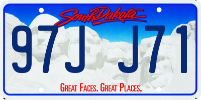 SD license plate 97JJ71