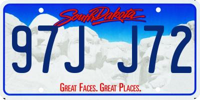 SD license plate 97JJ72