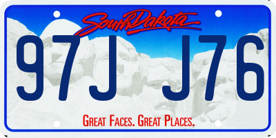 SD license plate 97JJ76