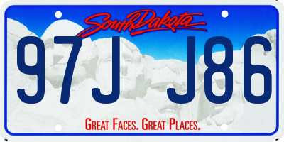 SD license plate 97JJ86