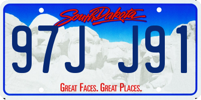 SD license plate 97JJ91