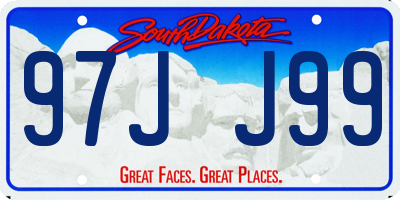 SD license plate 97JJ99