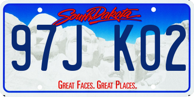 SD license plate 97JK02