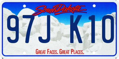SD license plate 97JK10