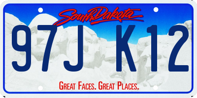 SD license plate 97JK12