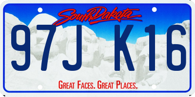 SD license plate 97JK16