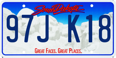 SD license plate 97JK18