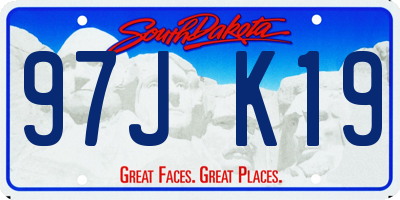 SD license plate 97JK19