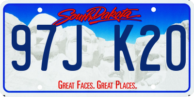 SD license plate 97JK20