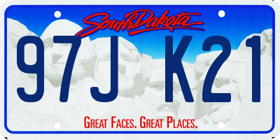 SD license plate 97JK21