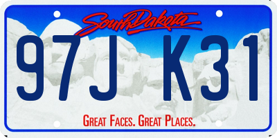 SD license plate 97JK31