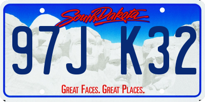 SD license plate 97JK32