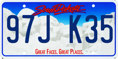 SD license plate 97JK35