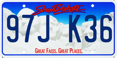 SD license plate 97JK36