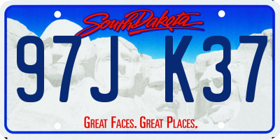 SD license plate 97JK37