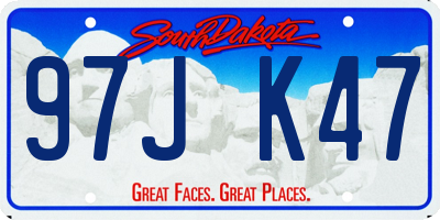 SD license plate 97JK47