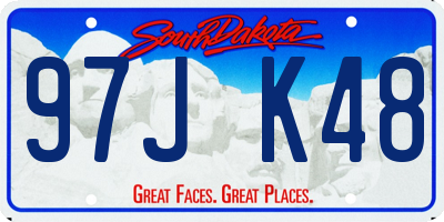 SD license plate 97JK48