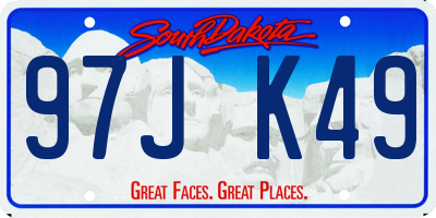 SD license plate 97JK49