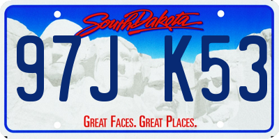 SD license plate 97JK53