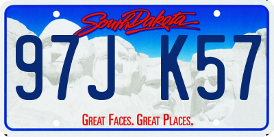 SD license plate 97JK57