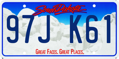 SD license plate 97JK61