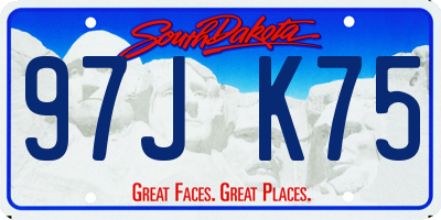 SD license plate 97JK75