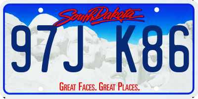SD license plate 97JK86