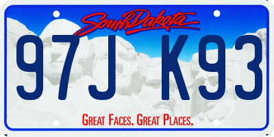 SD license plate 97JK93