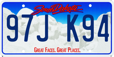 SD license plate 97JK94