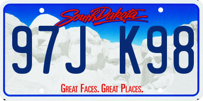 SD license plate 97JK98