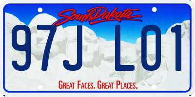 SD license plate 97JL01