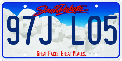 SD license plate 97JL05