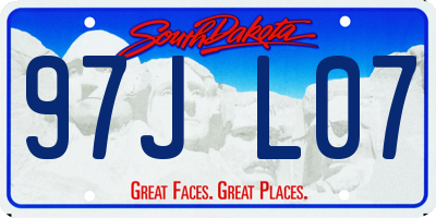 SD license plate 97JL07