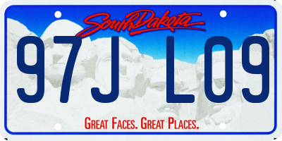 SD license plate 97JL09