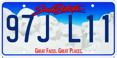 SD license plate 97JL11