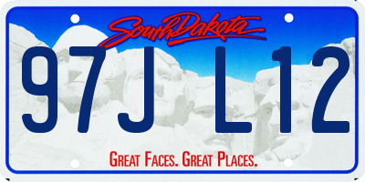 SD license plate 97JL12