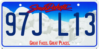 SD license plate 97JL13