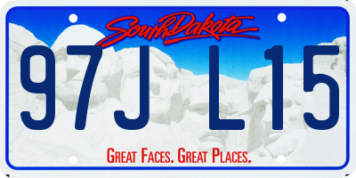 SD license plate 97JL15