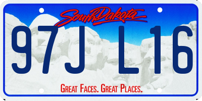 SD license plate 97JL16