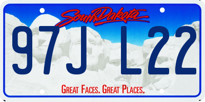 SD license plate 97JL22