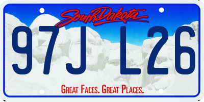 SD license plate 97JL26