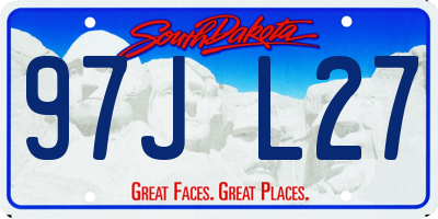 SD license plate 97JL27