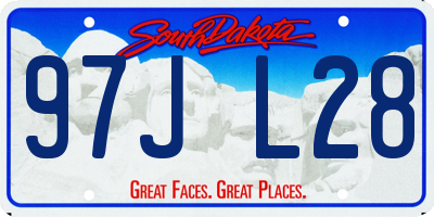 SD license plate 97JL28