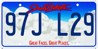 SD license plate 97JL29