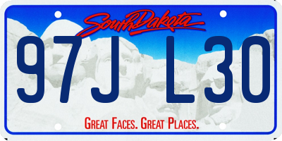 SD license plate 97JL30