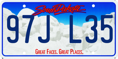 SD license plate 97JL35