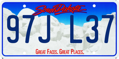 SD license plate 97JL37