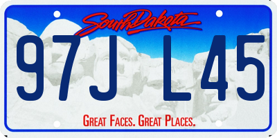 SD license plate 97JL45