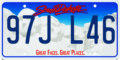 SD license plate 97JL46