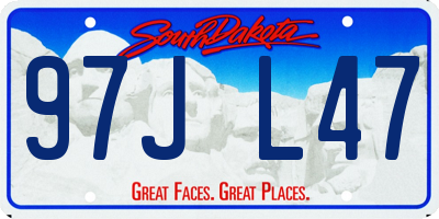 SD license plate 97JL47